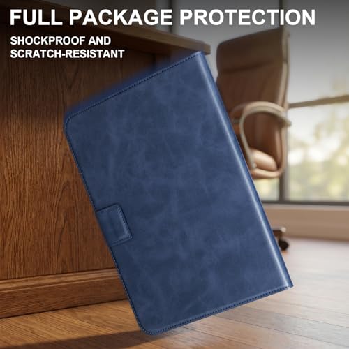 NANRUIL for iPad (A16) 11th gen 11 inch 2025 and iPad 10th gen 10.9 inch 2022 Rotating Case 360 Degree Rotation Genuine Leather Cover Protective Shell,Auto Wake/Sleep and Magnetic Buckle.Blue by NANRUIL - Used condition - Image 7