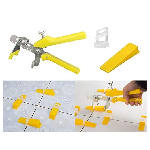 Xntun Tile Leveling System Professional Ceramic Tile and Stone Installation 1/8 Inch 300-Piece Leveling Spacer Clips and 100-Piece Reusable Wedges and 1 Tile Plier(3mm Suit)