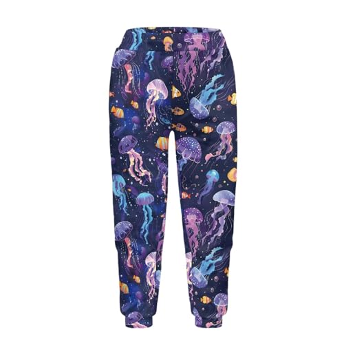Kid's Active Athletic Pants Elastic Waist Jogger Sweatpants with Pockets