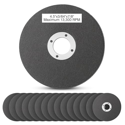 Lasnten 50 Pack Cut Off Wheels 4-1/2" x 3/64" x 7/8", Thin Metal Cutting Discs for Angle Grinder, Aluminum Oxide Abrasive Cutoff Wheels for Stainless Steel, Iron, Steel by Lasnten - Used condition - US$14.93