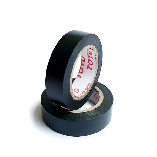 KGS PVC Electrical Tape | Heat Resistant, Flame Retardant, Waterproof | 0.6 Inch X 30 Feet | 6 Tapes/Pack | Black| Adhesive for Wiring, Circuits and Home Repairs by Toyo