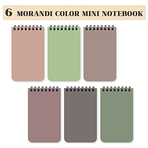 Rinrda 12 Pack Small Notebooks 3X5 Pocket Notepad College Rule Memo Pads Spiral Notebook Lined Paper 30 Sheets Per Pocket Notebooks 6 Morandi Colors Of Mini Notebooks Spiral Note Pads For Home Office School Supplies #TOP3