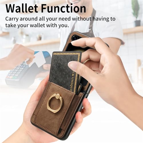 Étui portefeuille pliable en cuir pour protéger le Samsung Z Flip 5