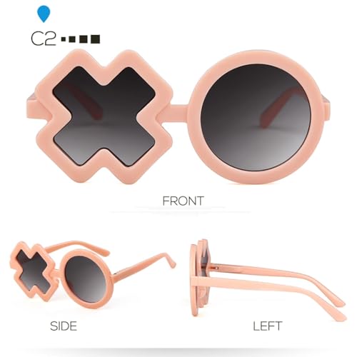 Kids Shape Round Sunglasses 90s Festival Cute Toddler Children Sun Glasses Shades3