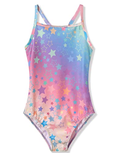 Image of TENVDA Girls One Piece Swimsuits Sport Halter Swimwear Beach Bathing Suit