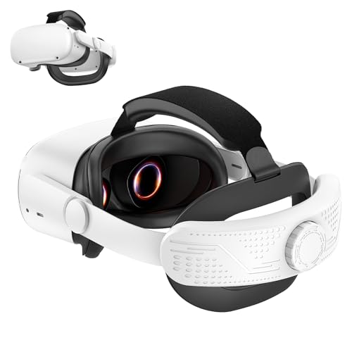 VZNEK Meta Quest 2用コンフォートヘッドストラップ、Eliteストラップ交換用 強化された快適サポート、VRゲームイマージョンアクセサリー(Quest 2用)（Amazon）