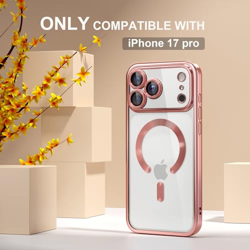 Image of Misea Magnetic for iPhone 17 Pro Case Compatible with MagSafe Pink