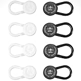 AXEN 8 Pieces Collar Extenders, Plastic Button Extender Neck Extension for Shirt Dress Coat, White &...