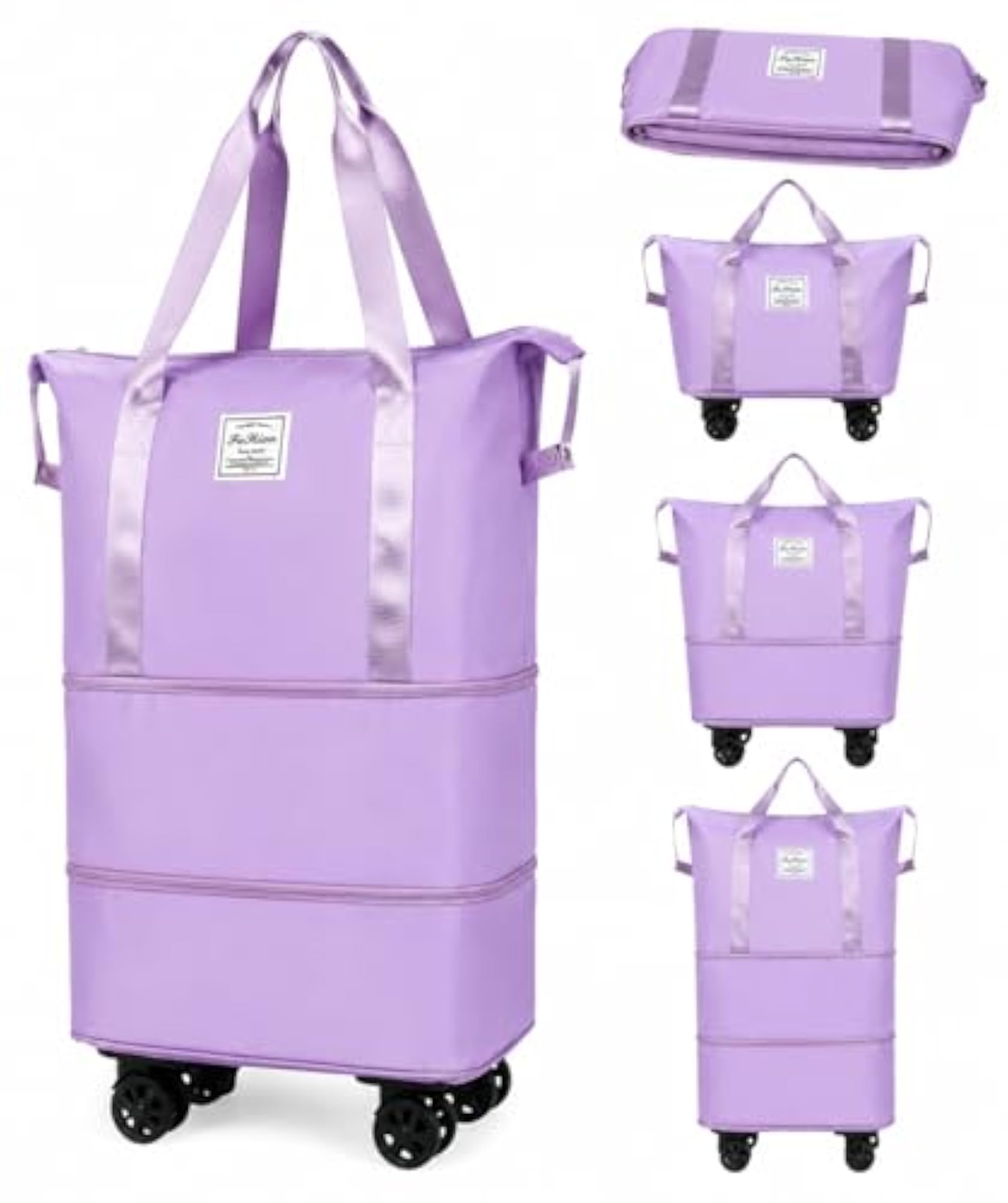Expandable Rolling Travel Duffel Bag with Wheels