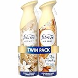 Febreze Air Freshener cosy cookie Spray 185ml x 5 | Odour Eliminator with OdourClear Technology | Non-Flammable, Long-Lasting Room Freshener, Exotic Fruity Fragrance,