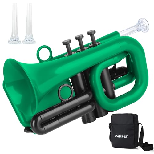 PAMPET DOLPHIN Pocket Trumpet Plastic Bb Trumpet Standard Trumpets for Student Beginner Bb Trumpets Instrument...