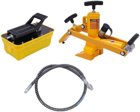 Tire Bead Breaker, 10,000 PSI Air Hydraulic Tool for Heavy Duty Tires, Portable Tire Tool for Car and Truck Tire Removal with Air Foot Pump
