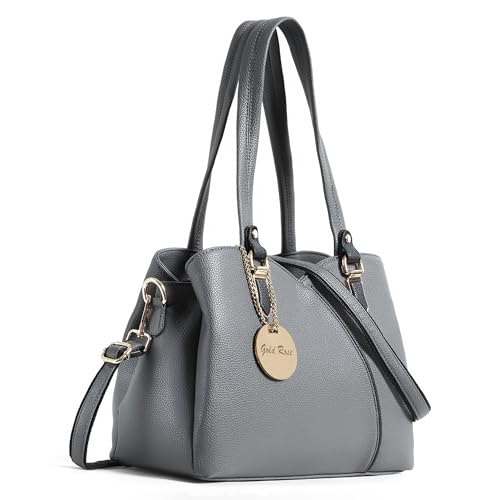 Image of Gold Rose Women's Vegan Leather Handbag - Stylish Shoulder and Crossbody Bag for Women | Multi-Compartment Office, Party and Daily Use Purse