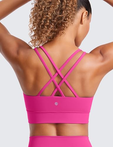 Image of CRZ YOGA Softness Mold Butterluxe Sports Bras | Molded Cup, Light Support, Yoga, Extremely Soft, Longline, Strappy Back, Scoop Neck, for Women