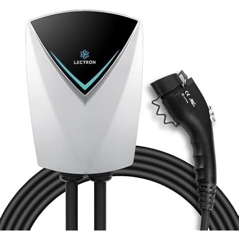 Lectron Electric Vehicle Charging Station 48 Amp - Powerful Level 2 EV Charger (240V) with NEMA 14-50 Plug/Hardwired - V-Box Pro Compatible with All J1772 EVs Cover