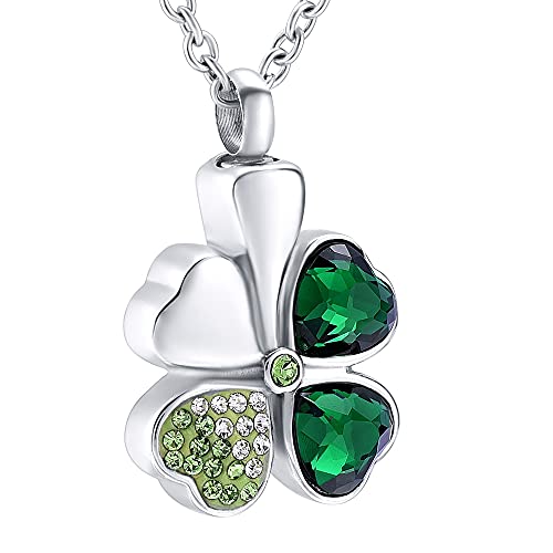 Collier urne de crémation en acier inoxydable et pendentif médaillon pour cendres souvenir