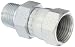 Eaton Weatherhead 9100X8X6 Carbon Steel SAE 37-Degree (JIC) Flare-Twin Fitting, Swivel, Adapter, 3/8" NPT Male x 1/2" JIC Female