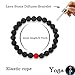 MengPa Mens Beaded Bracelets Couples Matching Bracelet Set Lava Rock Beads for Women Stone Jewelry (Howlite-Red) US4163B