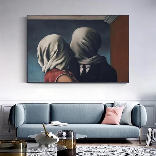 Art impressions surréalisme toile René Magritte l'amant déco murale 45x75