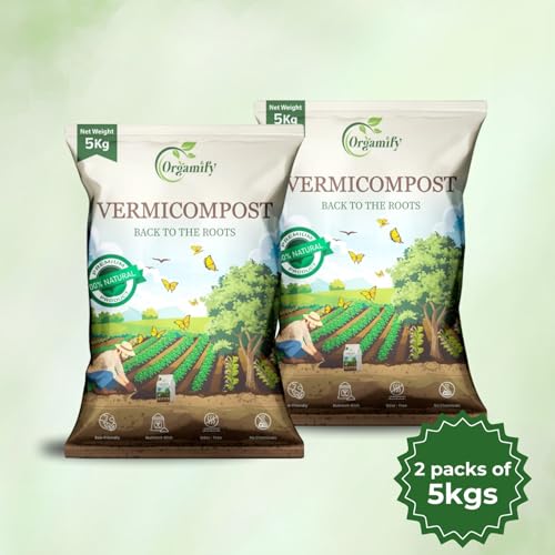 Image of Organic Vermicompost Fertilizer Manure for Plants 5KG Natural Worm Compost Soil Conditioner for Gardening Indoor Outdoor Plants Vegetable Flower Growth Nutrient Rich Organic Plant Food