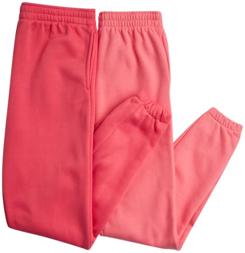 Real Love Girls Sweatpants - 4 Pack Basic Solid Active Soft Fleece Pull On Girls Joggers with Pockets (Sizes: 5-16)4