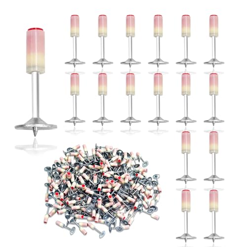 Lot de 200 mini clous ronds en acier de 7,3 mm pour plafonds, clous ronds pour pistolets à ongles, rivets de fixation murale, clous en acier à la main pour pistolet à ongles, couvre-fils