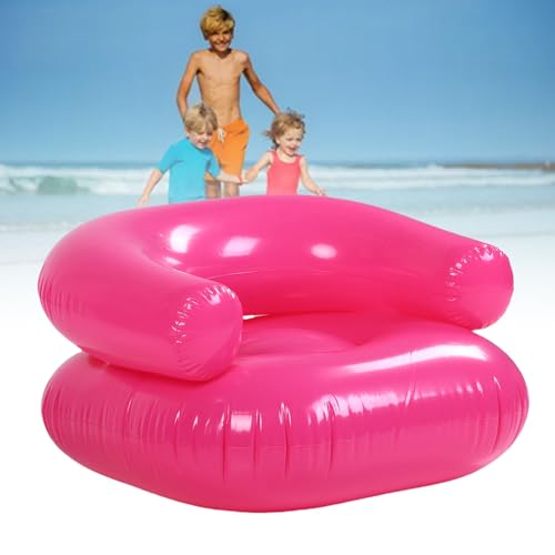 Sofá inflable suave rosa traslúcido con estructura ergonómica y cómoda 3