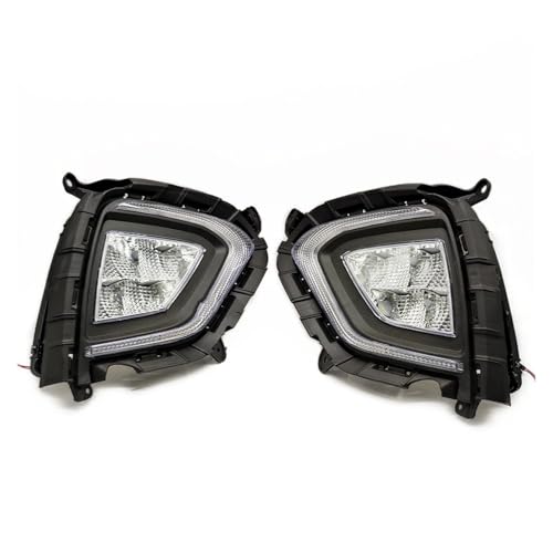 Antibrouillard pour Hyundai Creta IX25 2017-2020 avec feux de jour LED blanc et clignotant jaune