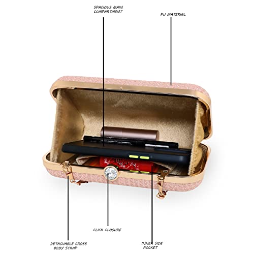 Image of ESBEDA Glitter Shine Oval shape Clutch Solid Pattern For Women | Gift For Women