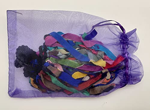 Women’s Handmade Bright Adjustable Multi Strand Fiber Scarf Necklace With Hand Dyed Yarns And Assorted Ribbons – Lrw Designs #TOP7