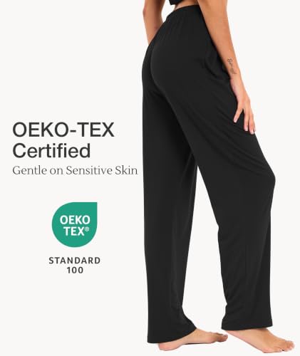 Image of GYS Women's Bamboo Viscose Pajama Pants Lightweight Bottoms丨Breathable Soft Sleep Pants, Moisture Wicking Lounge Sleepwear