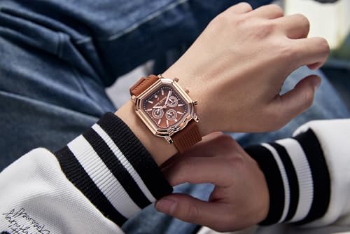 Image of Daniel Hechter Paris Moulin Collection Analog Watch for Men with Square Case, Luminous Hands & Markers, Multifunction Dial and Silicone Strap