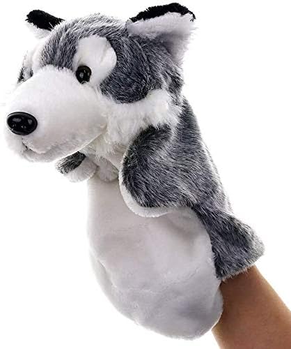 Amazon Co Jp ハンドパペットかわいいオオカミ動物ぬいぐるみソフト人形ハンドパペットギフトぬいぐるみハンドパペット おもちゃ