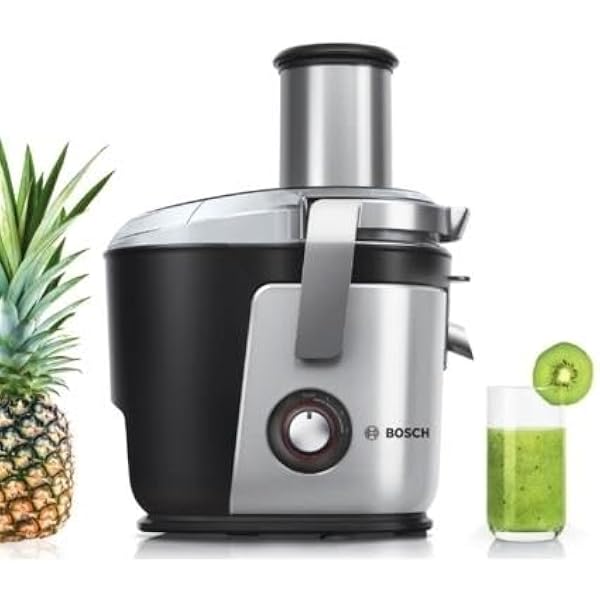 Bosch VitaJuice 4 соковыжималка 1200 Вт керамический нож большой загрузочный отверстие 84 мм оптимальное отжимание сока DripStop MES4010 серебристый