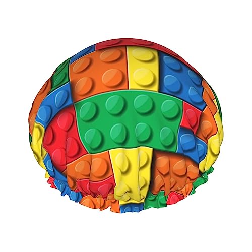 Bonnet de douche de luxe réglable en briques colorées pour cheveux longs - 2