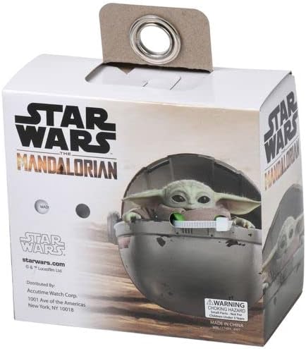 Miniatura 5 de Accutime Lucasfilm Star Wars Baby Yoda - Juego de reloj digital para niños, luces LED intermitentes, pantalla LCD con auriculares, reloj para niños,