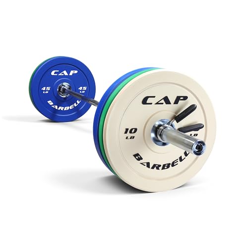 Image of CAP Barbell Olympic Weight Set with 7ft Barbell & Bumper Plates | 160-370 lbs | Multiple Options