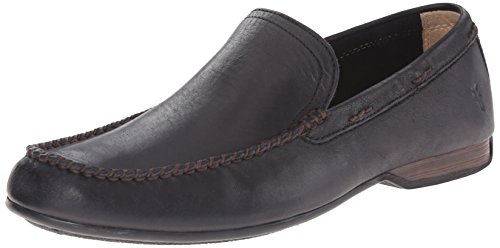 Image of Frye Lewis Venetian Loafers for Men Hand-Crafted with Antique Pull-Up Leather with Moccasin Construction, Full Rubber Outsole, and Modified Heel
