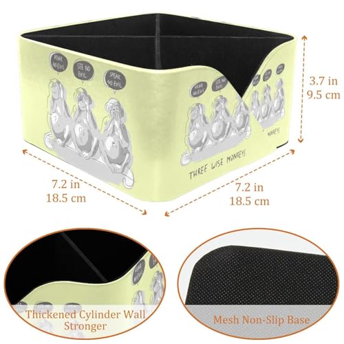 Organiseur de bureau 3 singes pour ranger ses crayons et stylos - 4