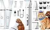 oneisall Bundle: Doppelklingen-Pfotentrimmer (2-Gang) + 3-in-1 Schermaschine für Katzen & Hunde – Leise Profi Haarschneidemaschine mit LCD-Anzeige für Pfoten, Augen, Ohren, Hintern, verknotetes Fell &