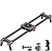 NEEWER 16in/40cm Carbon Fiber Camera Slider with 360° Ball Head/Phone Clamp/Action Camera Mount, Dolly Rail Track with 4 Bearings & Adjustable Legs, Compatible with GoPro Insta360 iPhone Android, CS1M