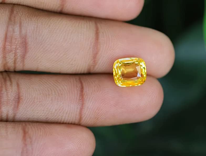 Zafiro amarillo energizado Pukhraj natural de 7.25 Ratti para joyería fina suelta 2