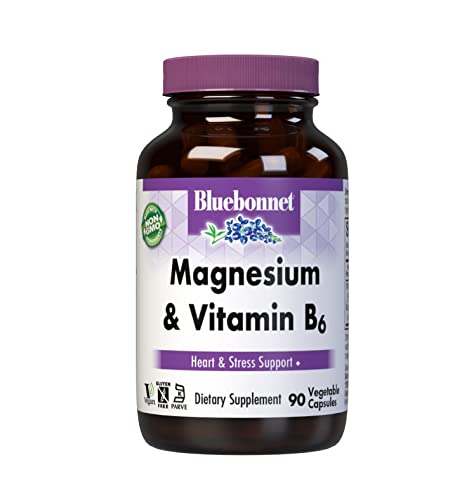Bluebonnet Magnesium Plus B-6 Vegetarian Capsules, 90 Count #TOP15