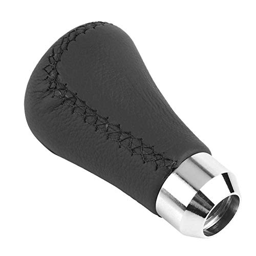 Aramox 6 Speed Gear Shift Knob, Universal Pu Leather Shifter Stick With 3 Hoses Fit For Most Car Vehicle (Black) #TOP5