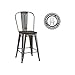 DHP Luxor Counter Stool with Wood Seat and Backrest, 24