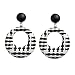 Produktbild Masoness  Damen Boho Hohl Creolen, Weben Rattan Geometrische Ohrringe für Frauen, Schwarze Ohrringe, Ohrstecker für Frauen Herren Ohrringe Ohrstecker