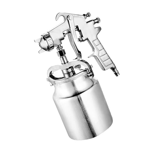 Housoutil 1 Pc rociadora líquido bomba soplador de aire compresor rociar airbrush barniz spray airsolft pulverizador de pintura de aleación de aluminio rociador de pintura Silver