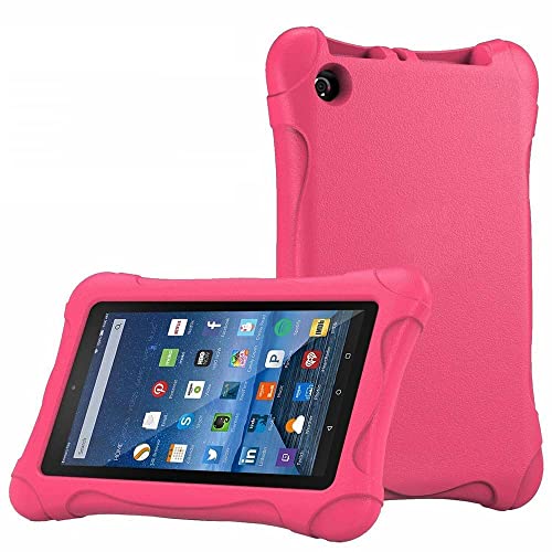 Amaozn Fire 7 (5th Gen 2015) / Fire 7 (7th Gen 2017) alexa/Fire 7 (9th Gen 2019) alexa - Light Weight Shockproof Foldable Kids/Children Friendly EVA Foam Cover Case (pink case)