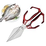 Tijeras de cocina | Tijeras de carne de acero inoxidable, culinarias resistentes versátiles para aves de corral y verduras mariscos preparación de pescados