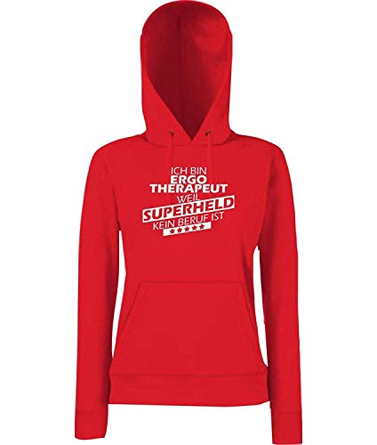 Sweat à capuche ergothérapeute rouge XL idéal pour le travail et les loisirs